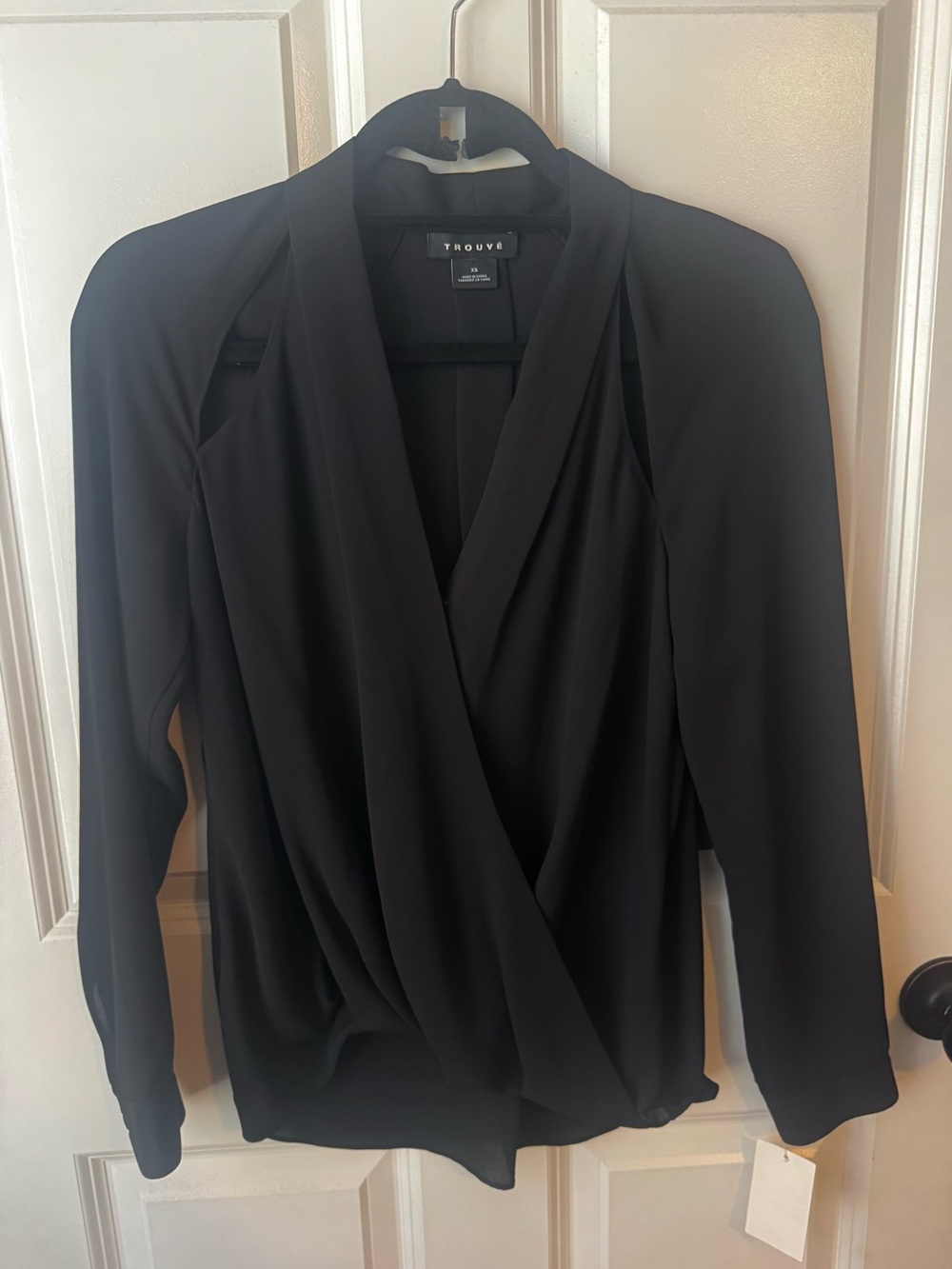 Trouve Black Cross Over Blouse | NWT | Size XS